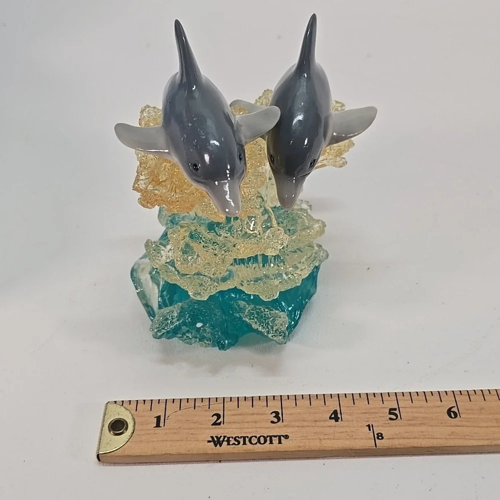 Sea Life Double Figurine Acrylic‎ Jumping Dolphins #42300 Code FVL-DOL